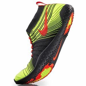 NEW NIKE Flyknit Hyperfeel Black Volt Yellow Red